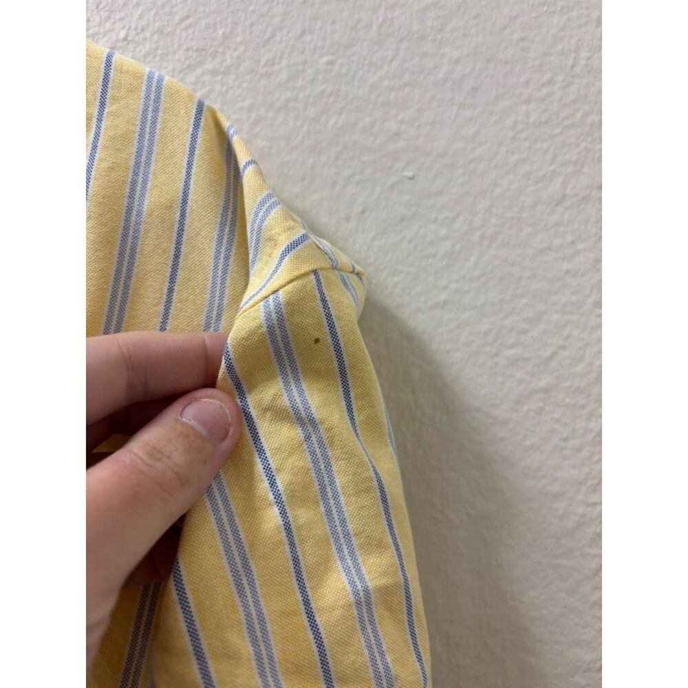 Ralph Lauren Shirt Men's Size XXL Yellow Blue Stripe Coastal Pony Summer Preppy - Picture 2 of 5